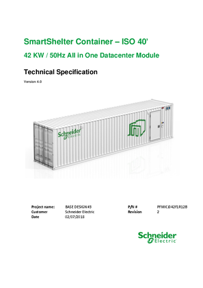 42KW Prefabricated Data Center Conatiner All-in-One 400V/50Hz - Technical Specifications