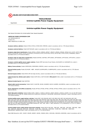 UL NRTL Certification for AV Power Conditioner 120 Volt
