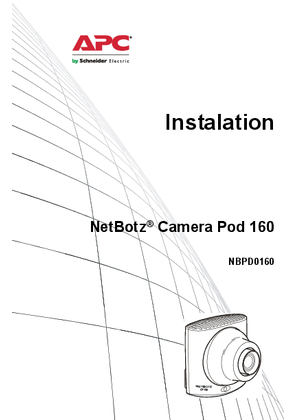 NetBotz Camera Pod 160 Installation Manual