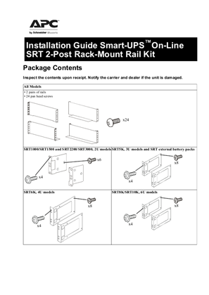 Installation guide Smart-UPS Online SRTRK3