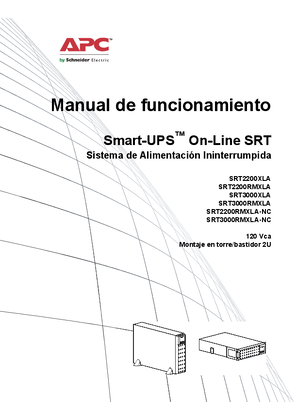 Smart-UPS On-Line SRT2200/SRT3000XLA Tower/Rack-Mount
