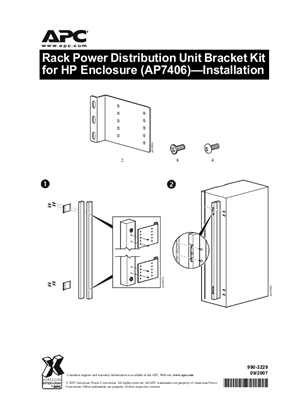 Rack Power Distribution Unit (PDU) Bracket Kit for HP Enclosure
