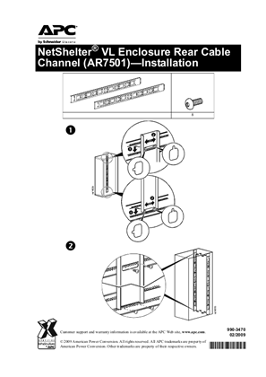Netshelter VL Rear Cable Channel Installation Manual