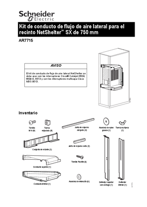 Kit de conducto de flujo de aire lateral NetShelter (AR7715): instalación