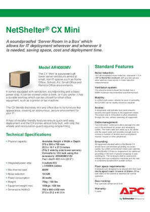 NetShelter CX Mini Enclosure Brochure