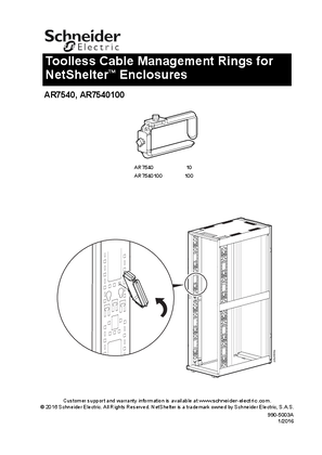 Toolless Cable Ring for NetShelter Enclosures (sheet)