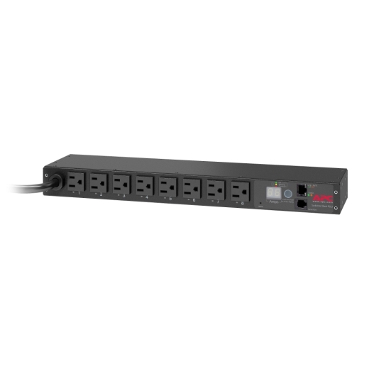APC NetShelter Rack PDU, Switched, 1U, 1.4kW 120V 15A, (8)NEMA 5-15P outlets