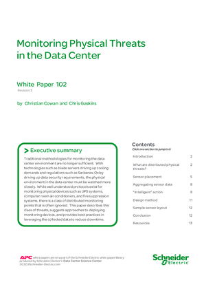 Monitoring Physical Threats in the Data Center