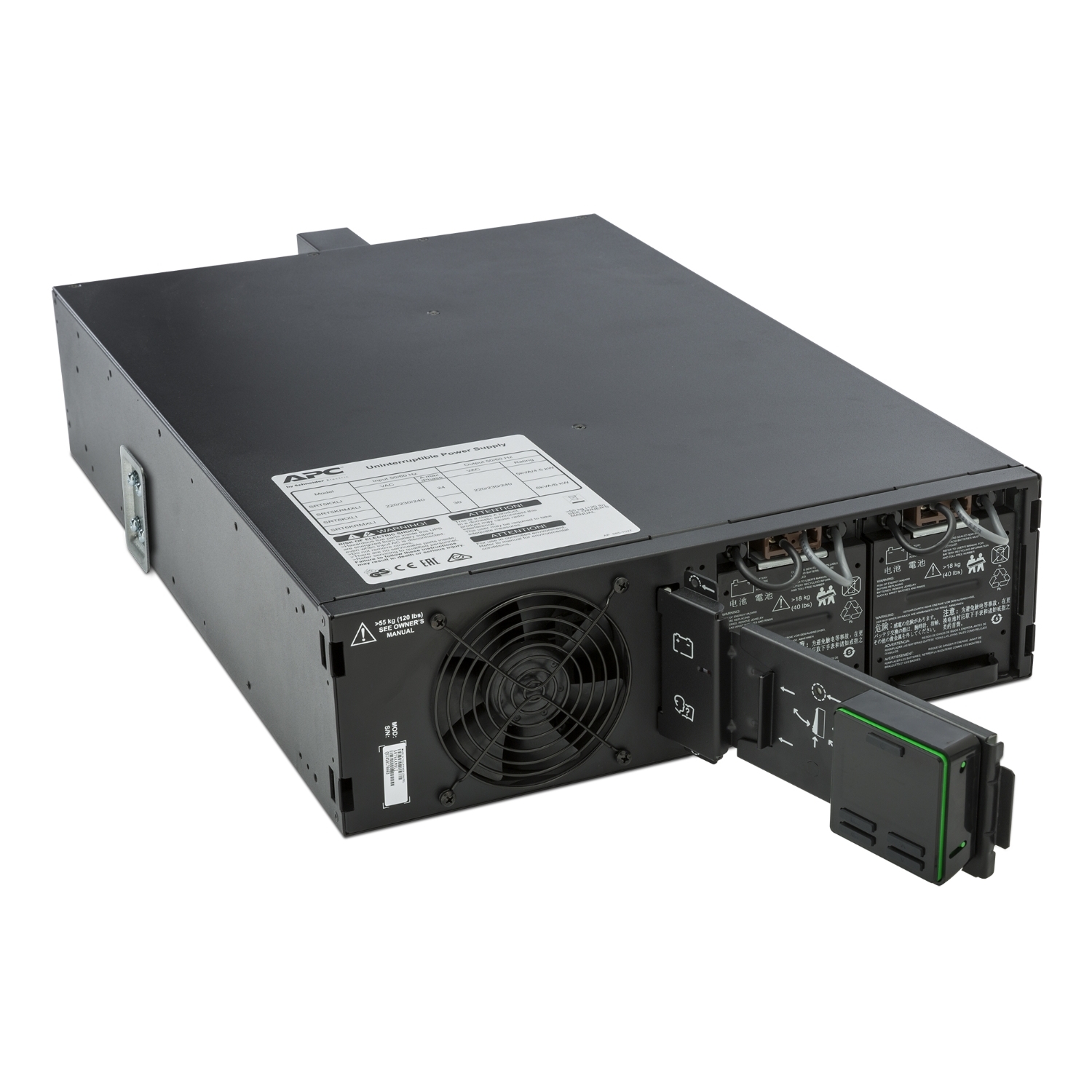 SRT5KRMXLT - APC Smart-UPS On-Line, 5.4kVA, Rackmount 3U, 208V, 2x