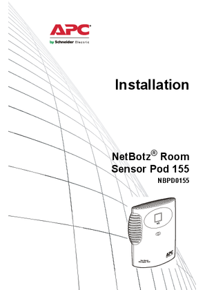 NetBotz Room Sensor Pod 155, Installationshandbuch