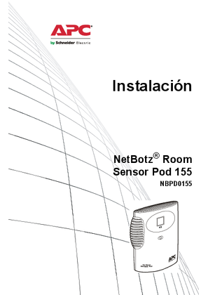 Manual de instalación del receptáculo para sensor de sala NetBotz 155