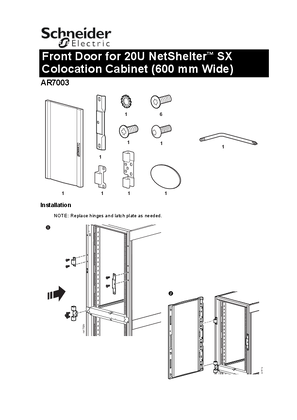 Front Door for 20U NetShelter SX Colocation Cabinet (600 mm Wide)