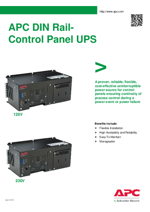APC by Schneider Electric DIN Rail Control Panel UPS