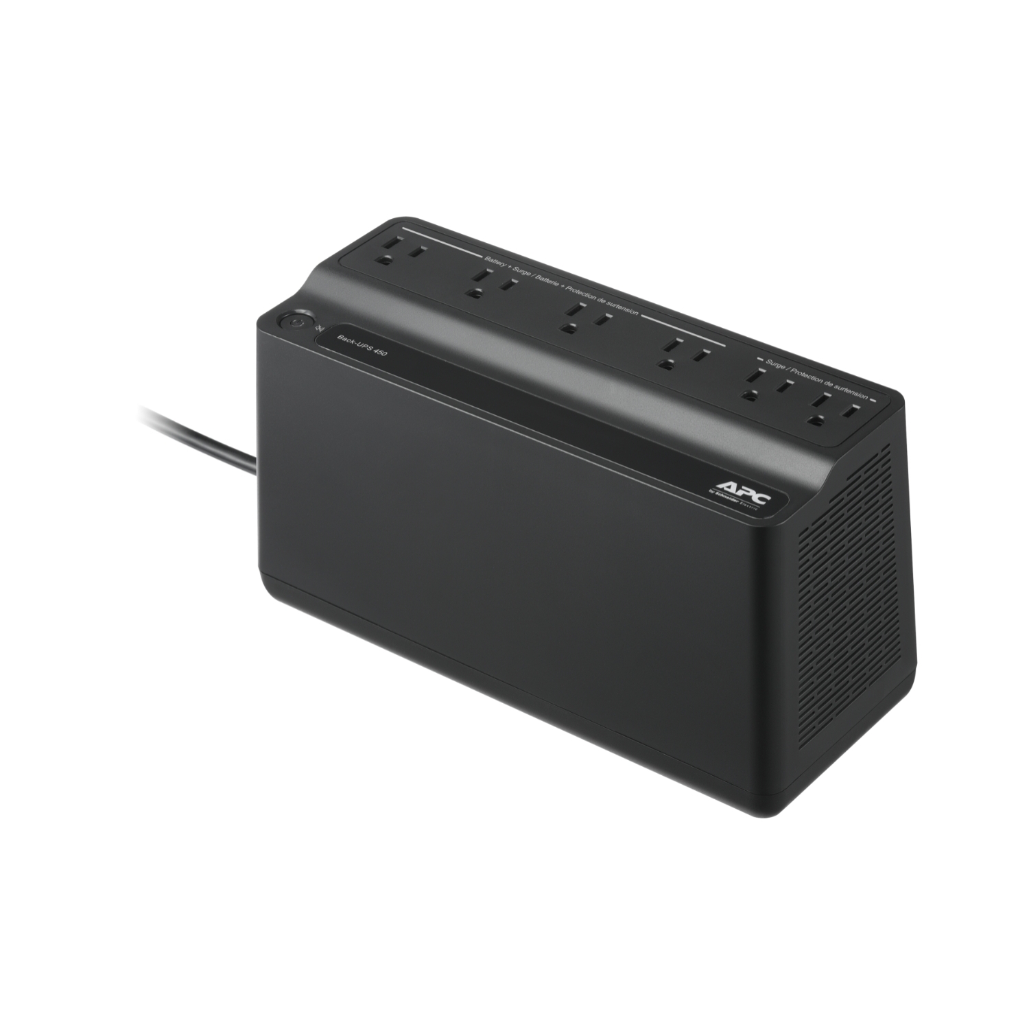 APC Back-UPS 450VA, 120V, 6 NEMA outlets (2 surge)