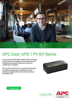 APC Easy UPS 1 Ph BV Series Brochure 230V