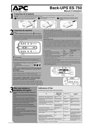 Guide de l'utilisateur de l’onduleur Back-UPS ES 750