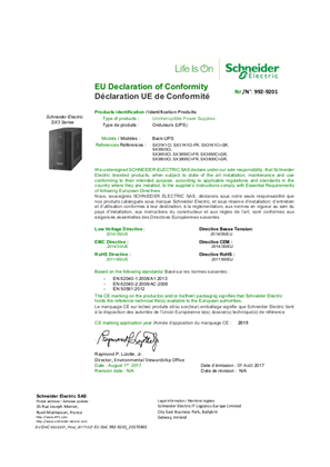 CE DOC for UPS SX3