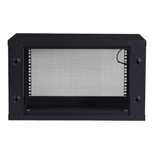 APC NetShelter 6U Wallmount Rack Enclosure Cabinet, Single Hinged, Switch Depth, Unassembled