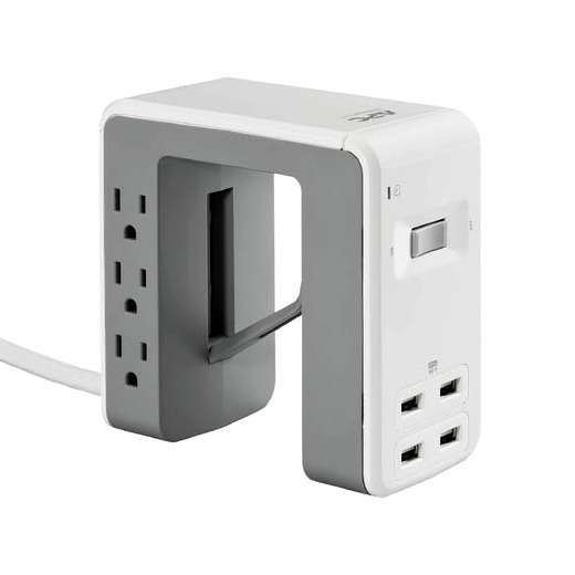 APC SurgeArrest Essential Multi-Use 6 Outlet with 4 Port 4.8A USB Charger White 120V