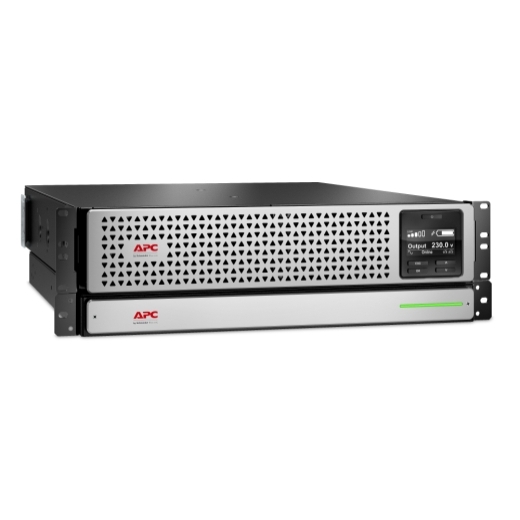 APC Smart-UPS SRT 3000VA, 230V, Lithium-ion, LCD, rackmount w/kit, 3U, 6x IEC 60320 C13 & 2x IEC 60320 C19 outlets