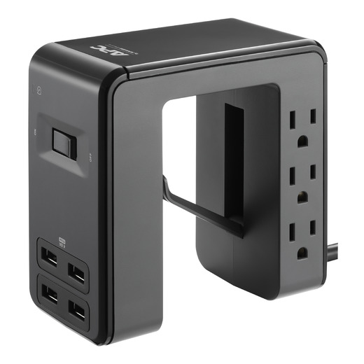 APC SurgeArrest Essential Multi-Use 6 Outlet with 4 Port 4.8A USB Charger 120V