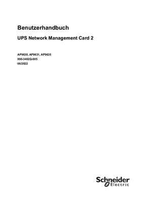 UPS Network Management Card 2 - Benutzerhandbuch v6.8.x
