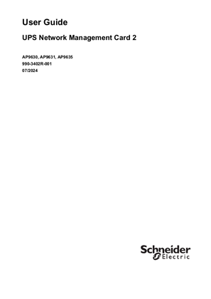UPS Network Management Card 2 - User Guide v7.x