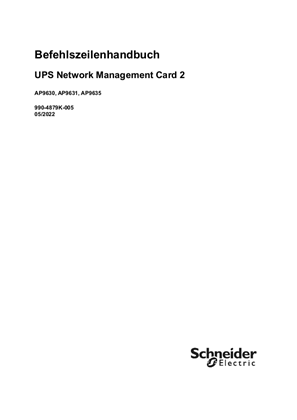 UPS Network Management Card 2 - Befehlszeilenhandbuch, v7.0.x