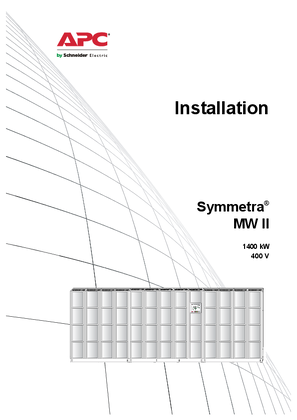Symmetra MW 1400 kW 400 V Installation