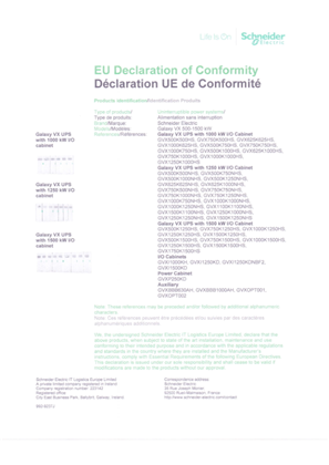 Galaxy VX EU Declaration of Conformity