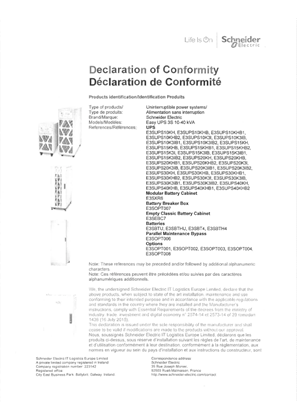 Easy UPS 3S Cmim Declaration of Conformity