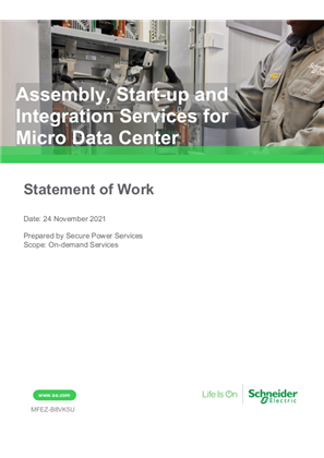 Assembly, Start-up and Integration Services for Micro Data Center