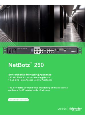 NetBotz 250 Environmental Monitoring Appliance Product Brochure