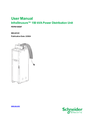 User Guide 150KVA InfraStruxure Power Distribution Unit, 600mm