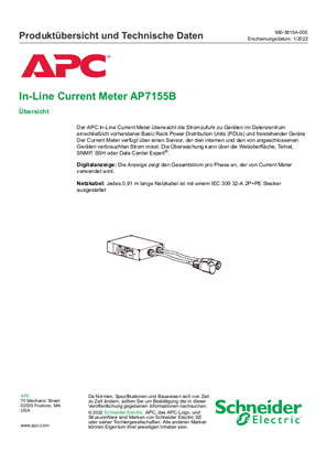 In-Line Current Meter AP7155B Produktübersicht und Technische Daten
