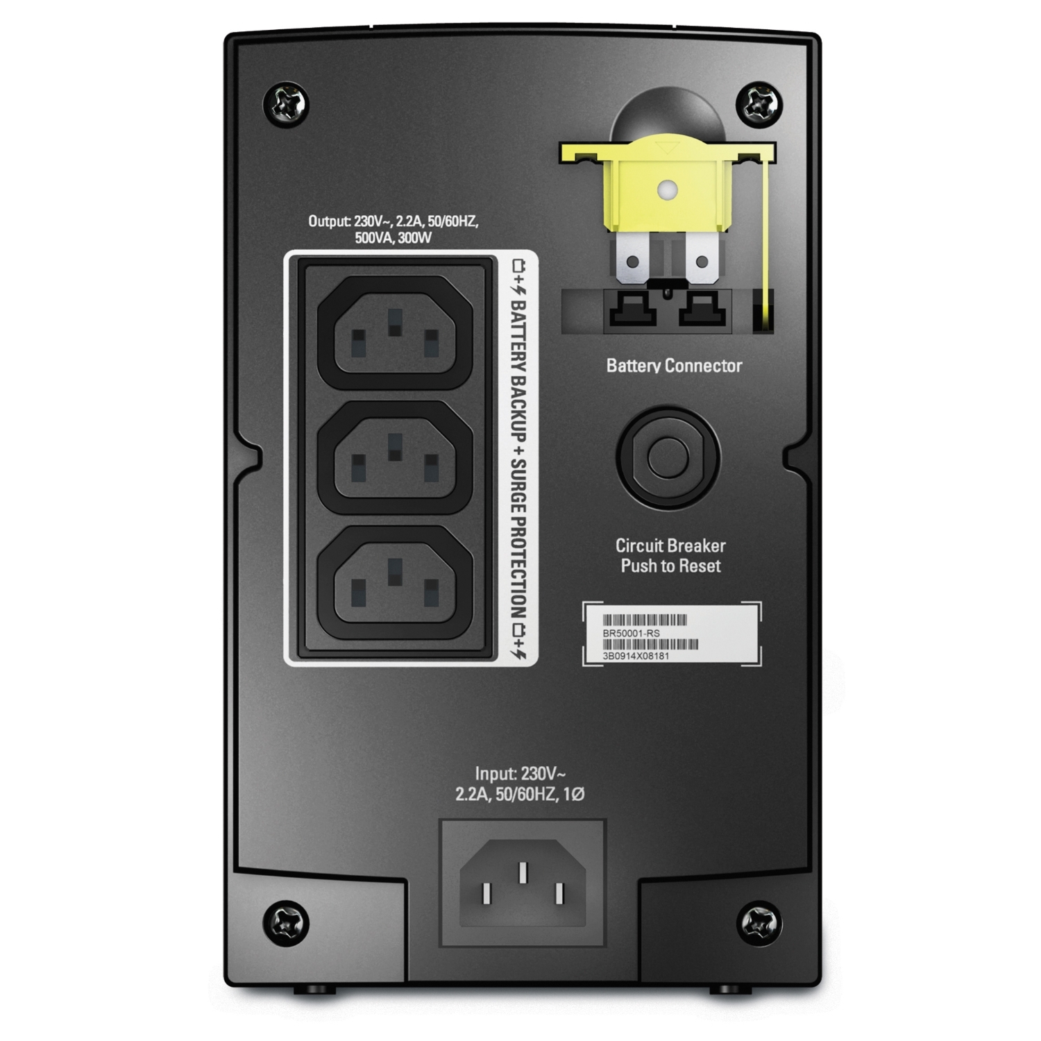 Onduleur APC Back-UPS 500VA - 300 Watts - 14 minutes d'autonomie
