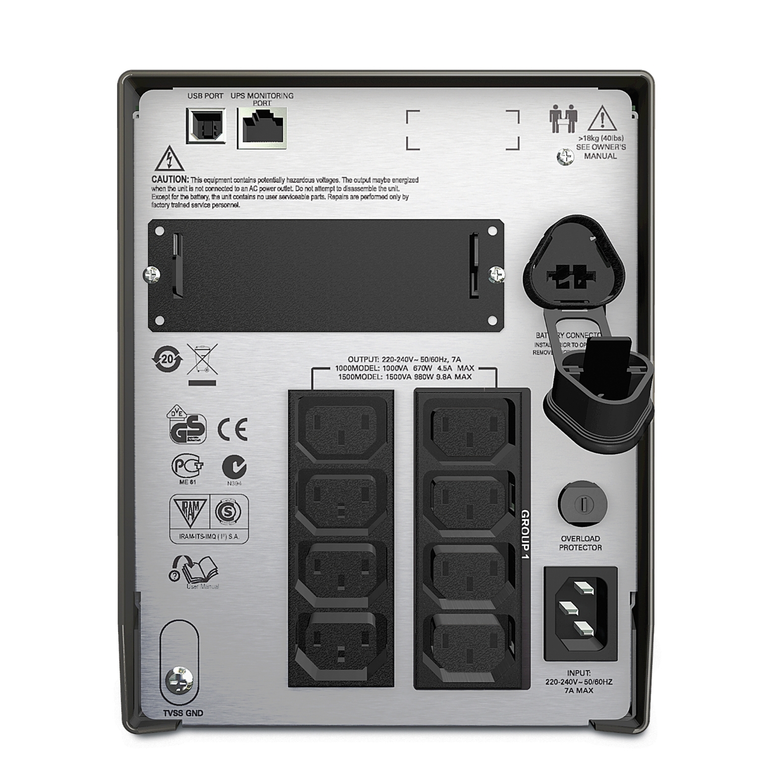 SMC1000IC - SAI Smart-UPS C de APC de 1000 VA, LCD, 230 V con