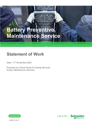Battery Preventive Maintenance Service