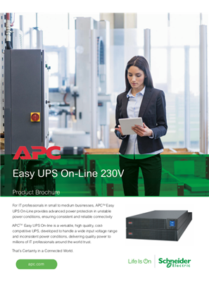 Easy UPS On-Line SRV5KRI, SRV5KRIL Brochure