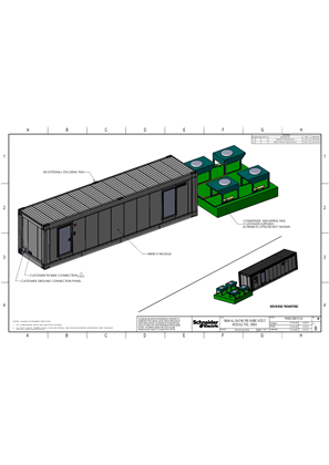 90kW Prefabricated Data Center All-In-One Module PDU Mechanical Assembly - EMEA