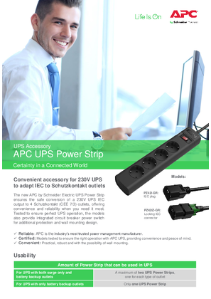 UPS Power Strip (IEC to Schutzkontakt) Brochure