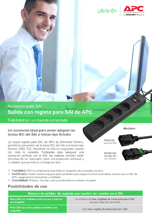 UPS Power Strip (IEC to Schutzkontakt) Brochure - Spanish