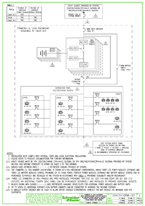 SYA12K16RMI-SD - Symmetra LX 12kVA Scalable to 16kVA N+1,Rackmount,System Single-Line Diagram