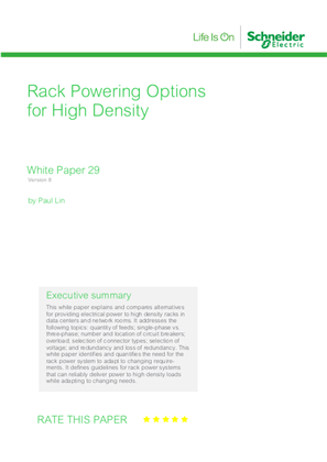 Rack Powering Options for High Density