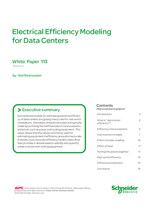 Electrical Efficiency Modeling for Data Centers