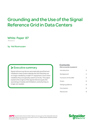 Grounding and the Use of the Signal Reference Grid in Data Centers