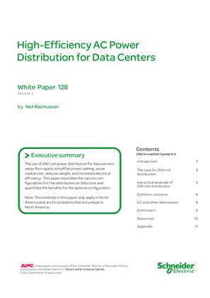 High-Efficiency AC Power Distribution for Data Centers