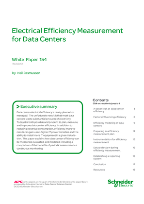 Electrical Efficiency Measurement for Data Centers