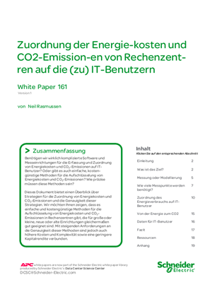 Zuordnung der Energie-kosten undCO2-Emission-en von Datacenterauf die (zu) IT-Benutzern
