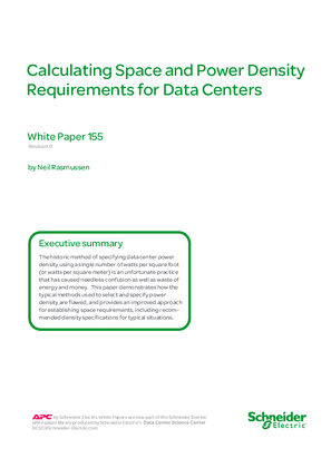 Calculating Space and Power Density Requirements for Data Centers